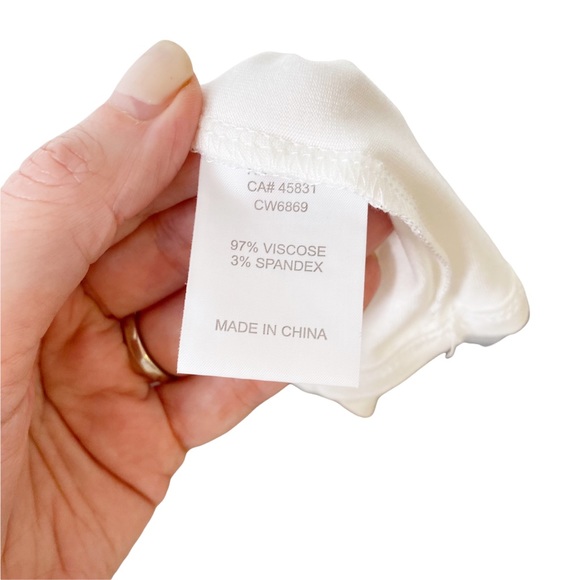 NWT Chaser White Rice Off Shoulder Top with Bell Sleeves Size Small - Picture 7 of 7